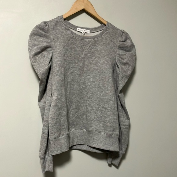 Rebecca Minkoff Janine Gray Puff Sleeve Sweatshirt - Picture 3 of 7